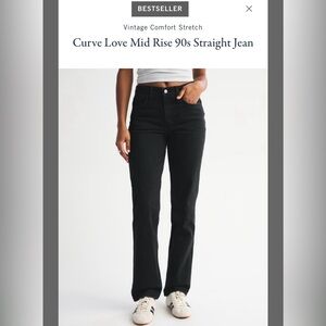 Abercrombie & Fitch Women's Black Straight Leg Jeans